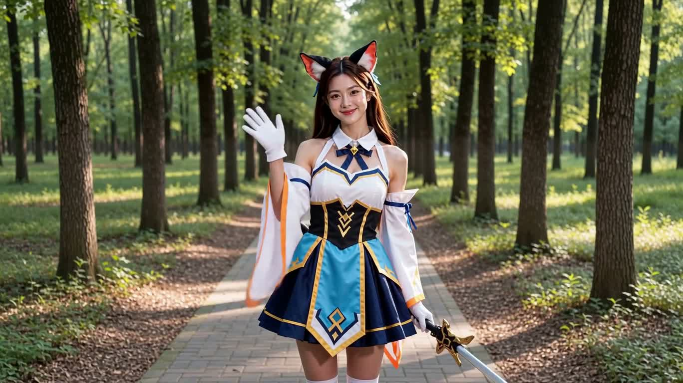 森林中的热情问候