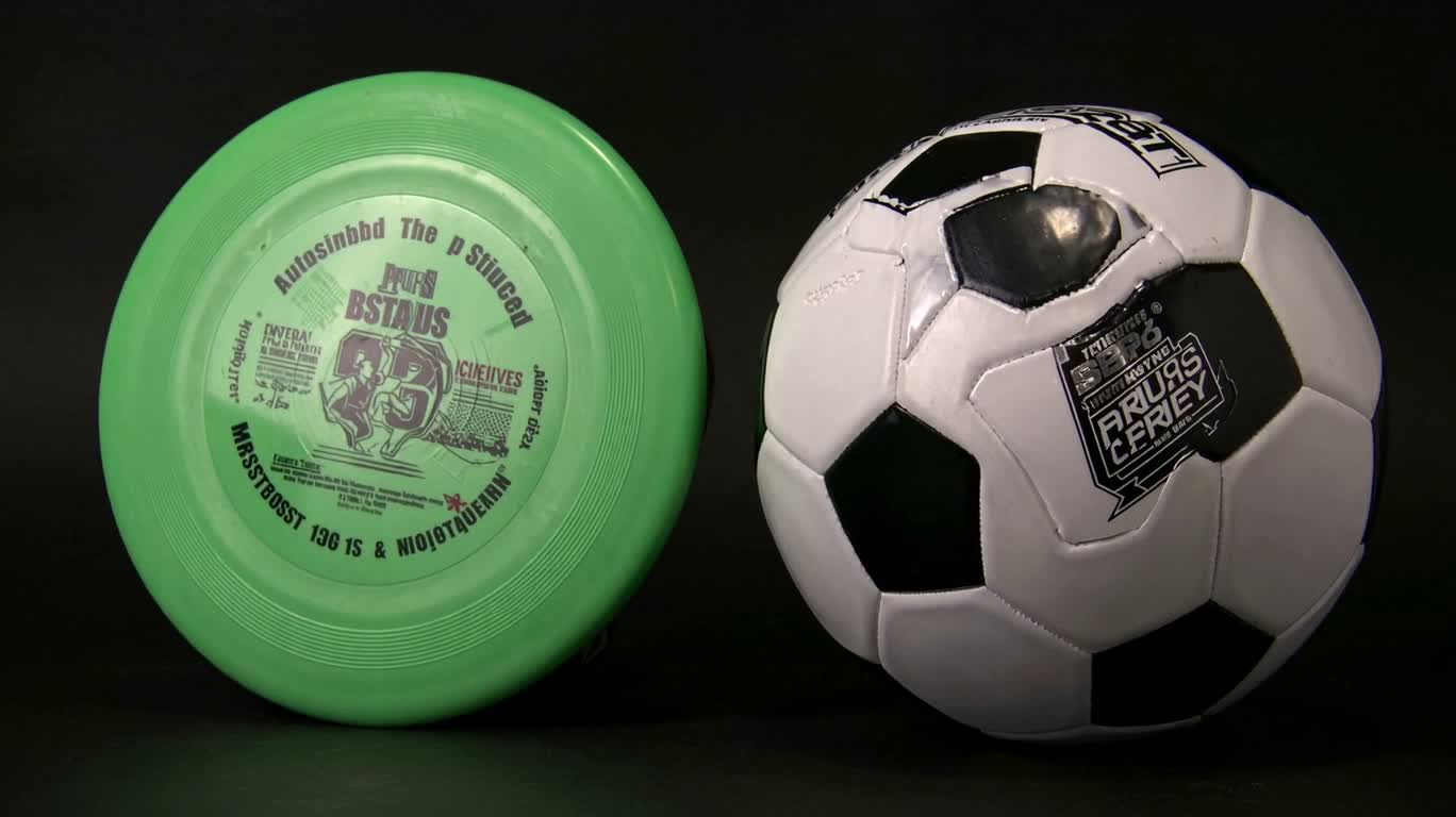 Front View of Frisbee and Sports Ball