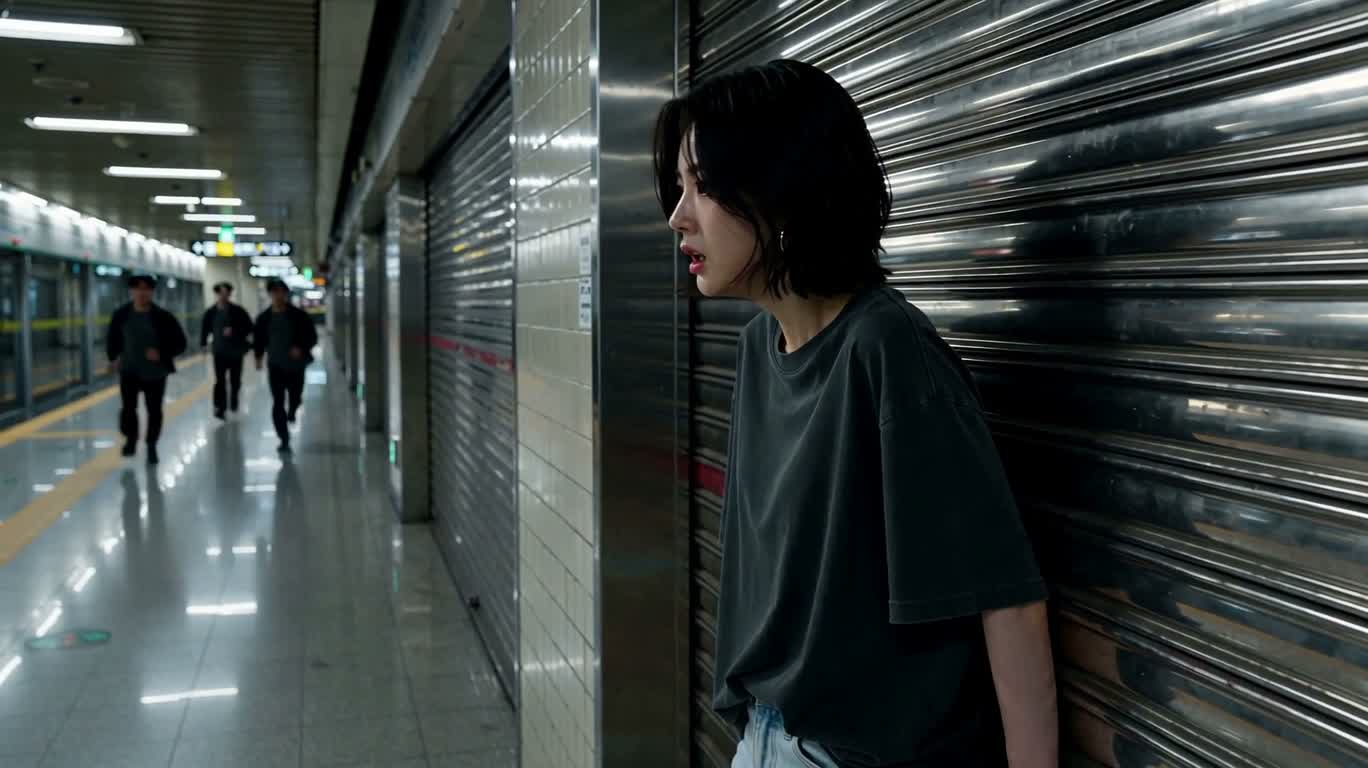 地铁走廊追逐与反击 — AI video creation