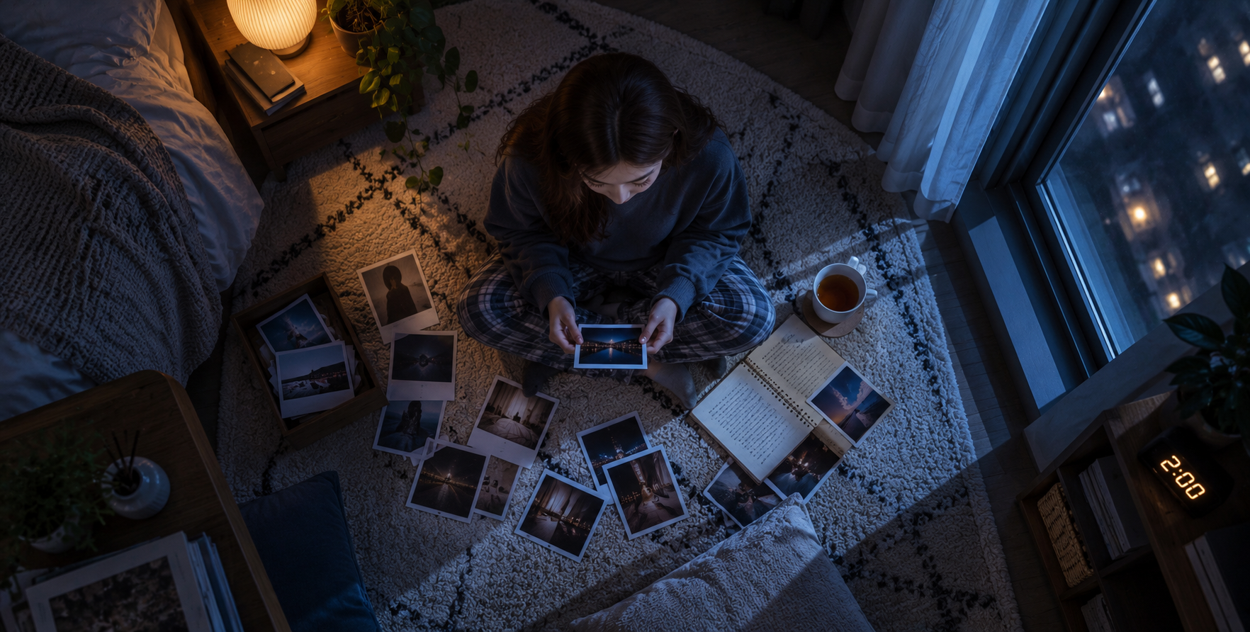 凌晨两点的秘密俯视视角 — AI image creation