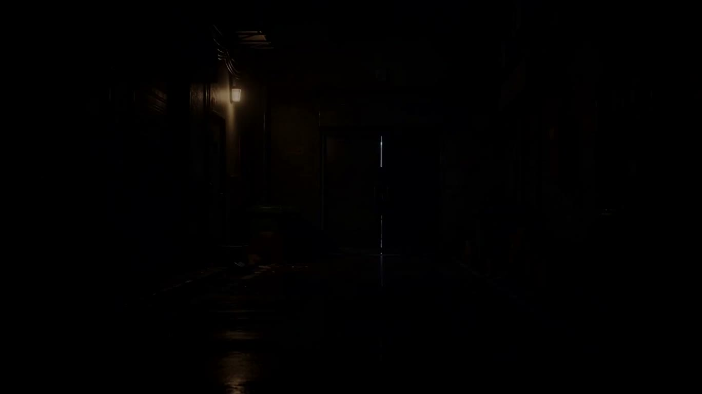 雨夜工业巷中的黑衣男主 — AI video creation