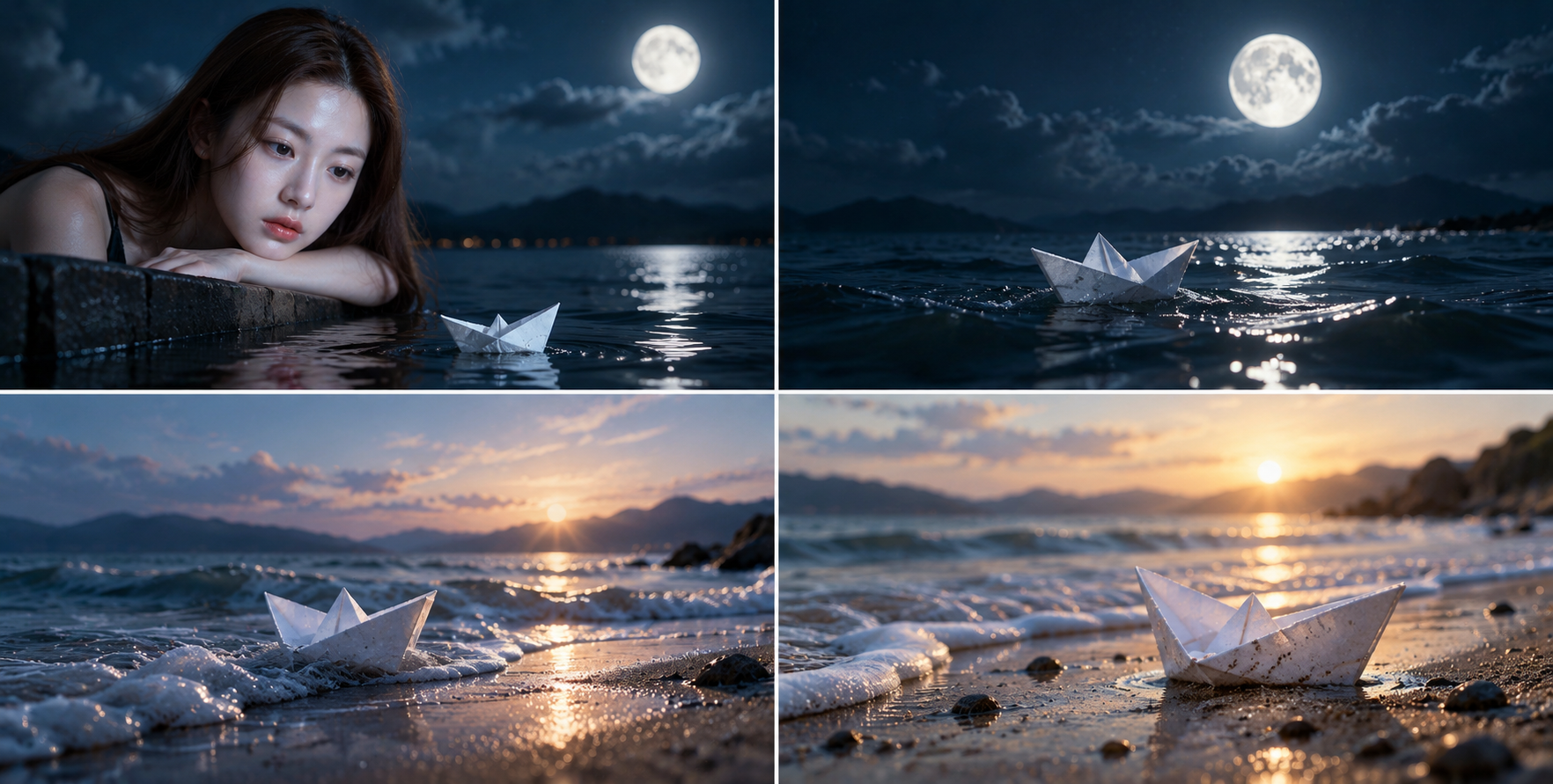 根据用户提供的歌词构思电影感画面序列 — AI image creation