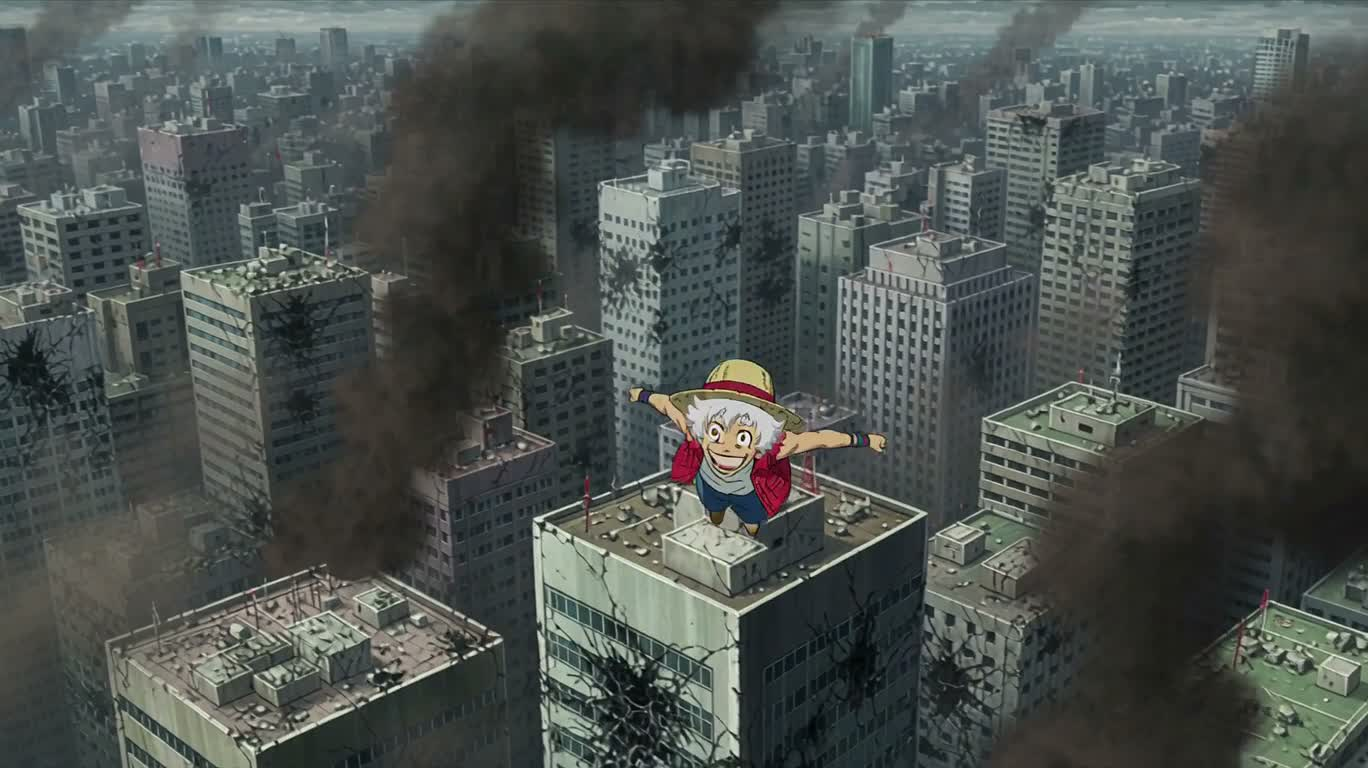 Twin Heroes' Energy Duel in the Doomsday City