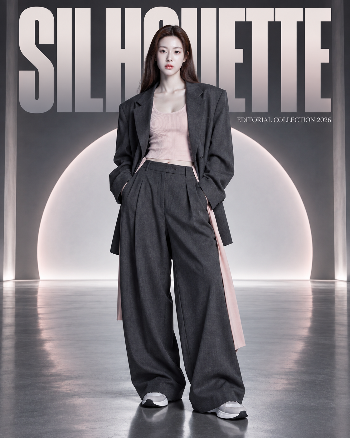 SILHOUETTE极简未来感高级时装海报 — AI image creation