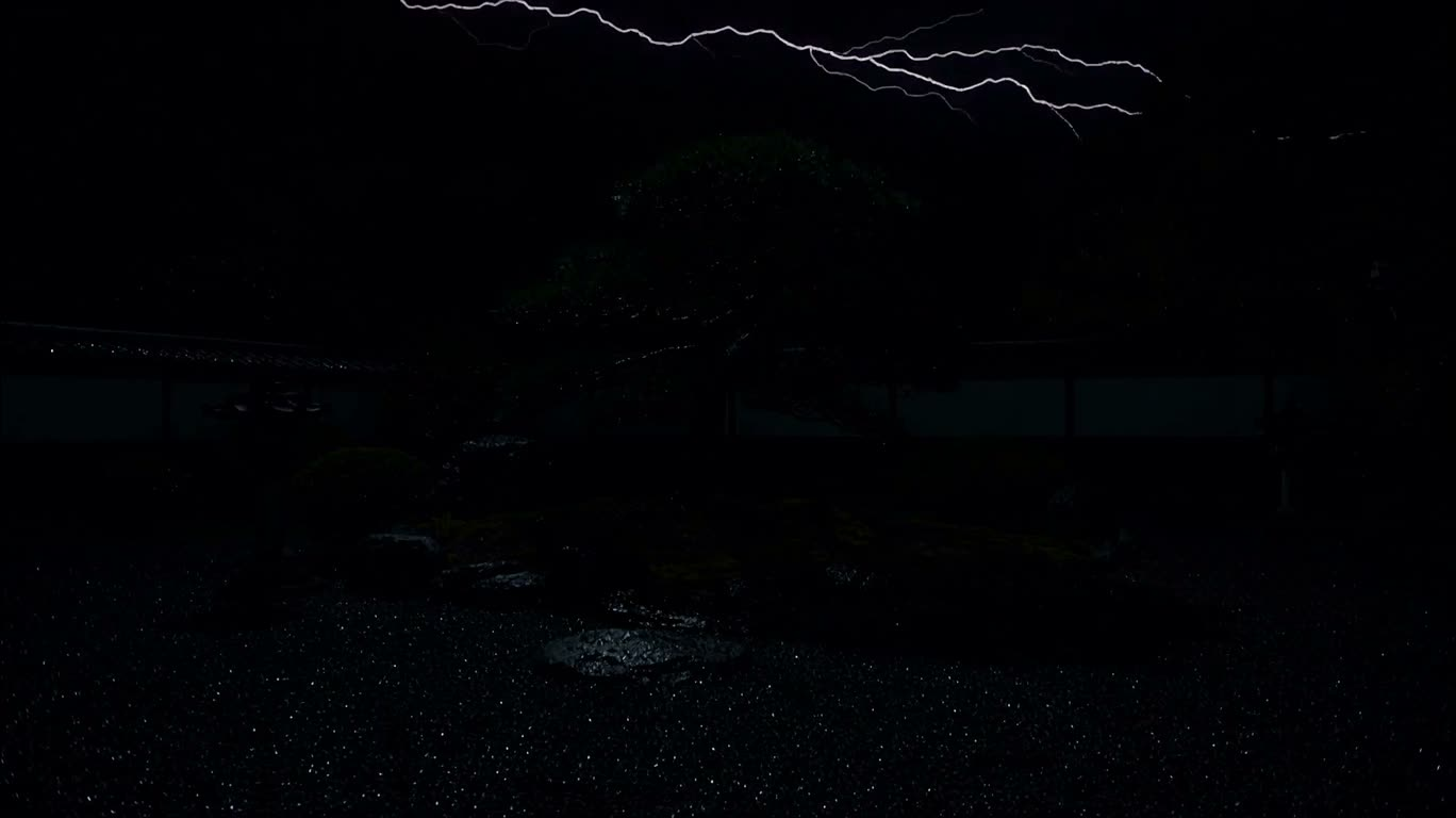 Lightning over the Stone Garden on a Rainy Night — AI video creation