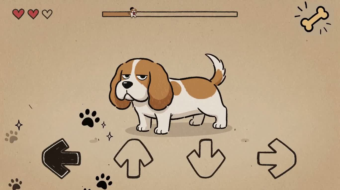 比格犬躲手掌反应游戏 — AI video creation