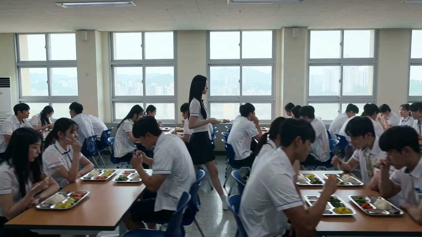食堂里的意外一幕 — AI video creation