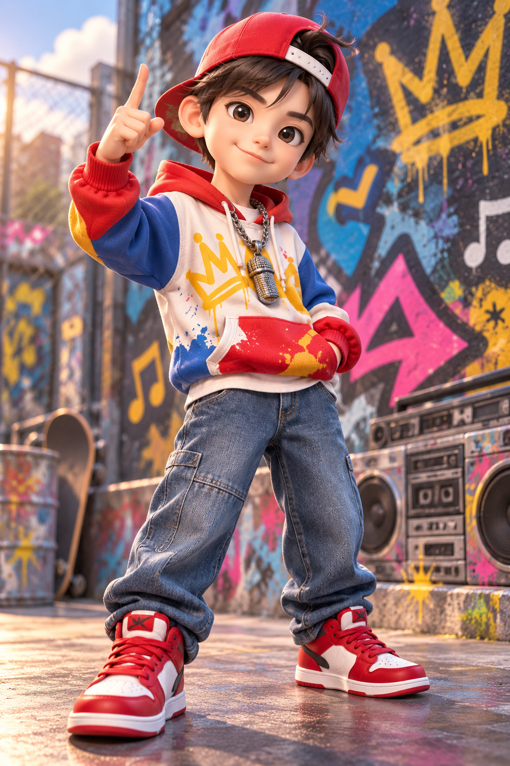3D嘻哈街头男孩角色 — AI image creation