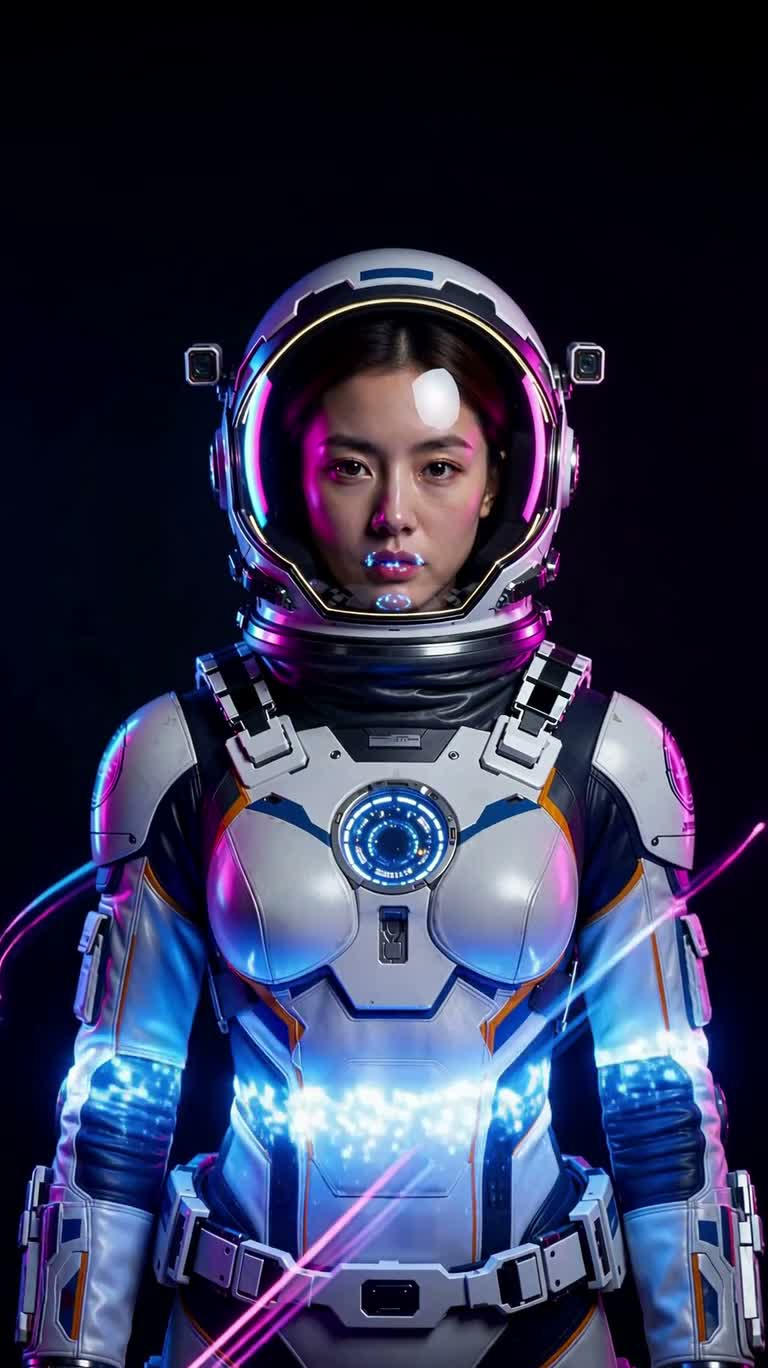 네온 우주 초상화