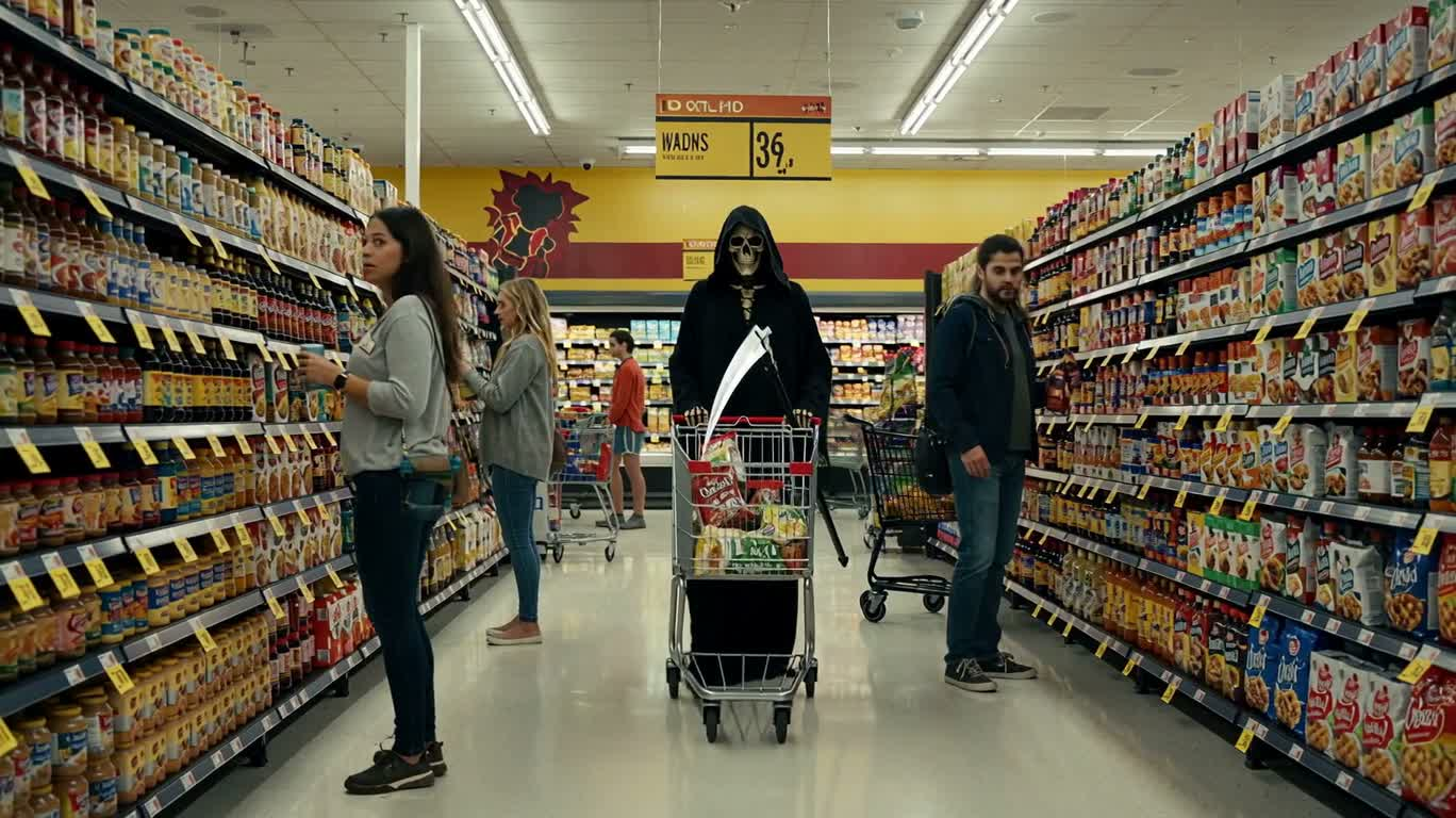 Death Goes Grocery Shopping — AI video creation