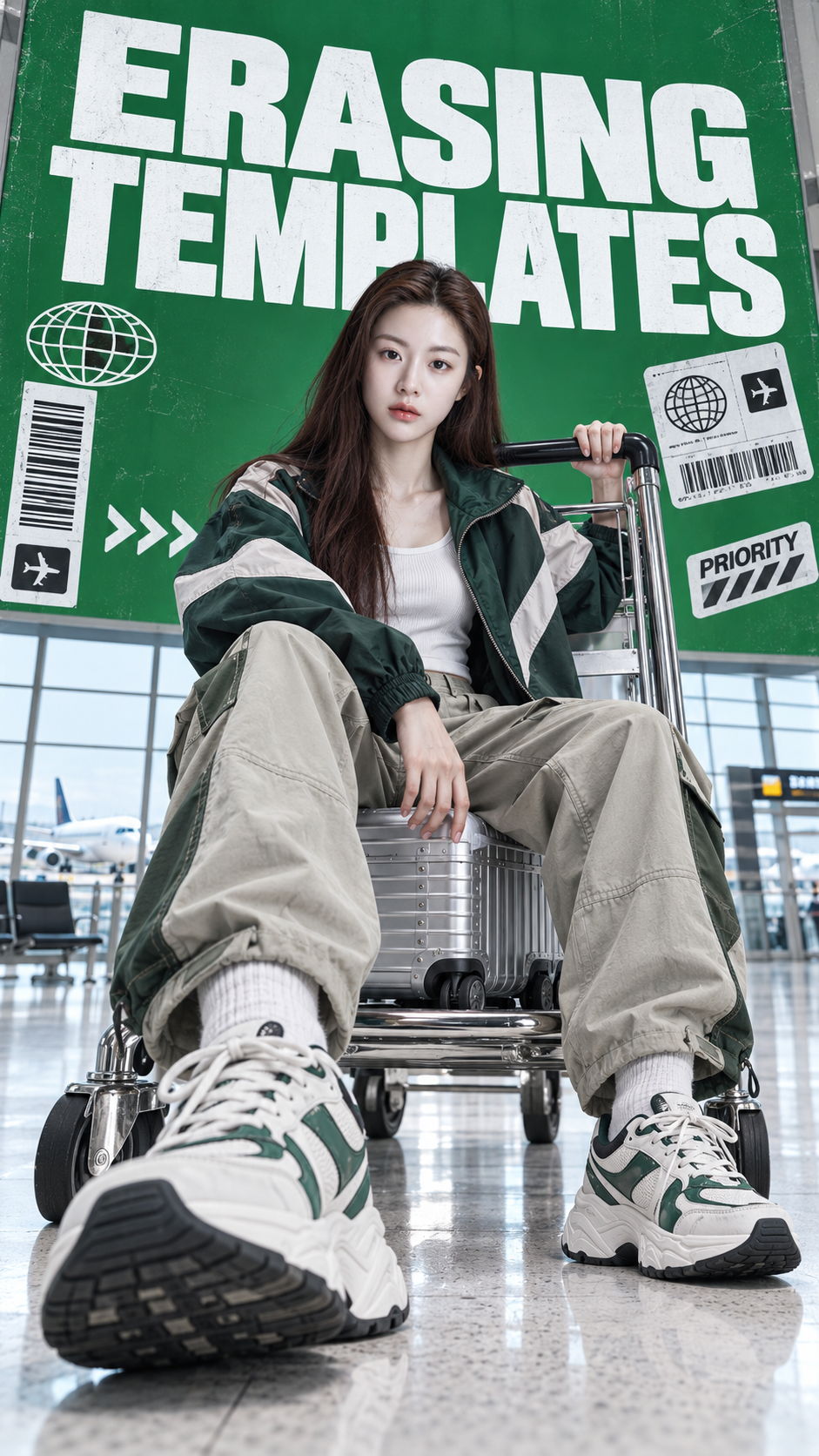 Quảng cáo streetwear sân bay: ERASING TEMPLATES