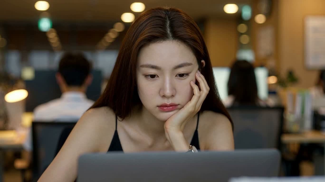 办公室里憋笑的瞬间 — AI video creation