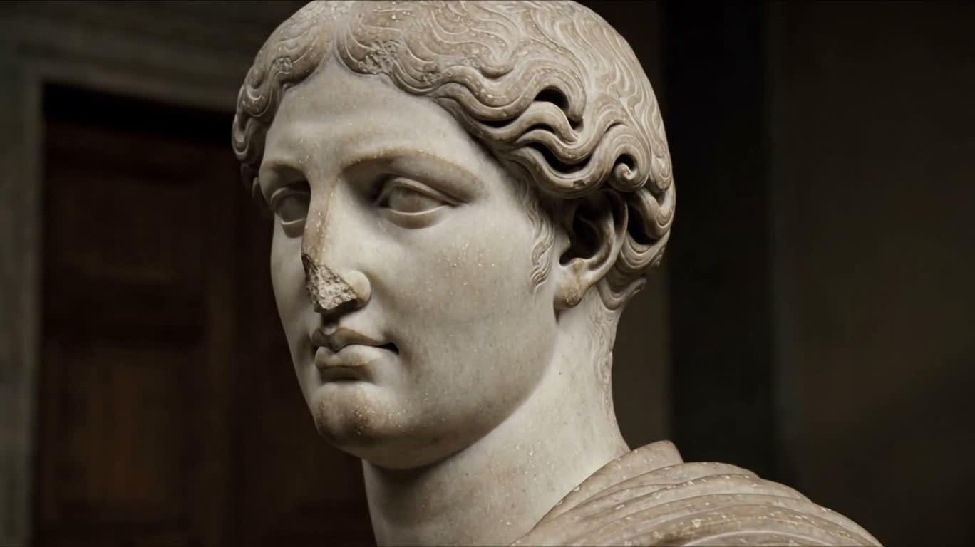 Classical Light and Shadow of a Marble Bust — AI video creation
