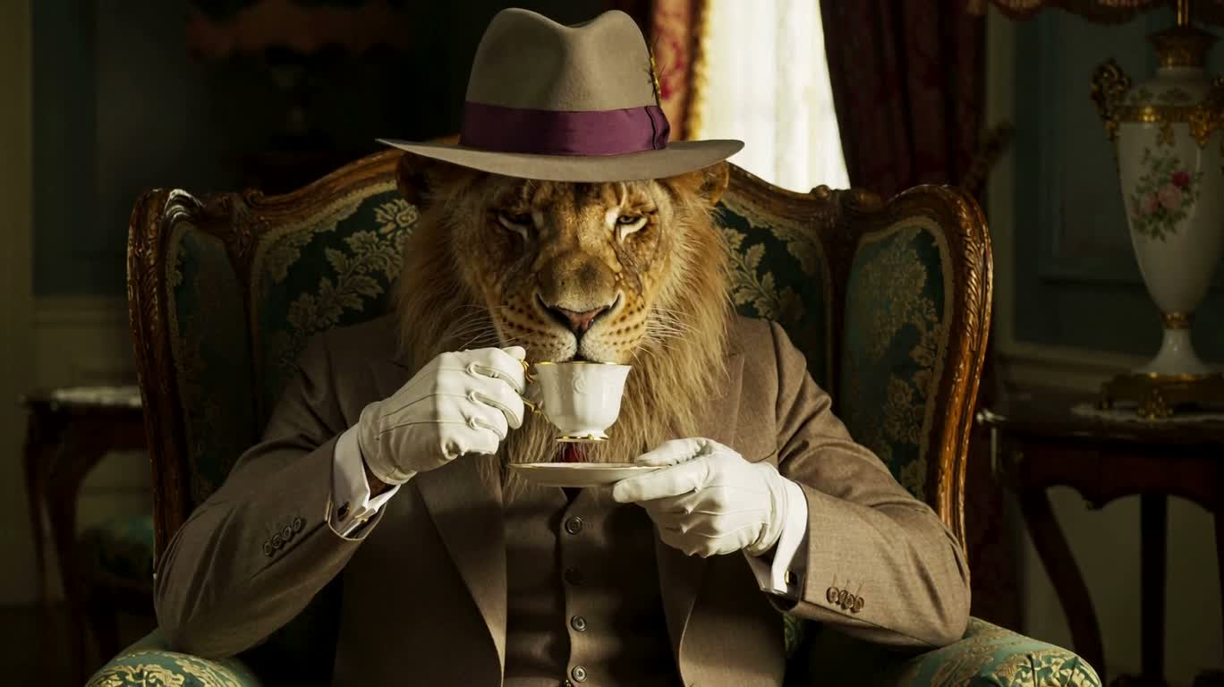 The Lion's Tea Party