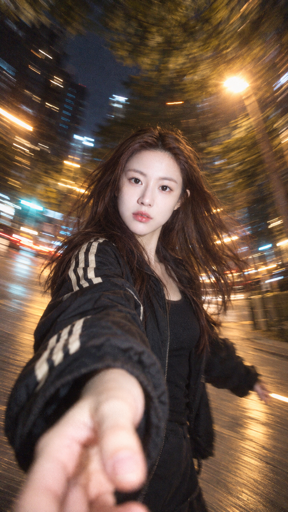 CCD复古长曝光夜景人像 — AI image creation