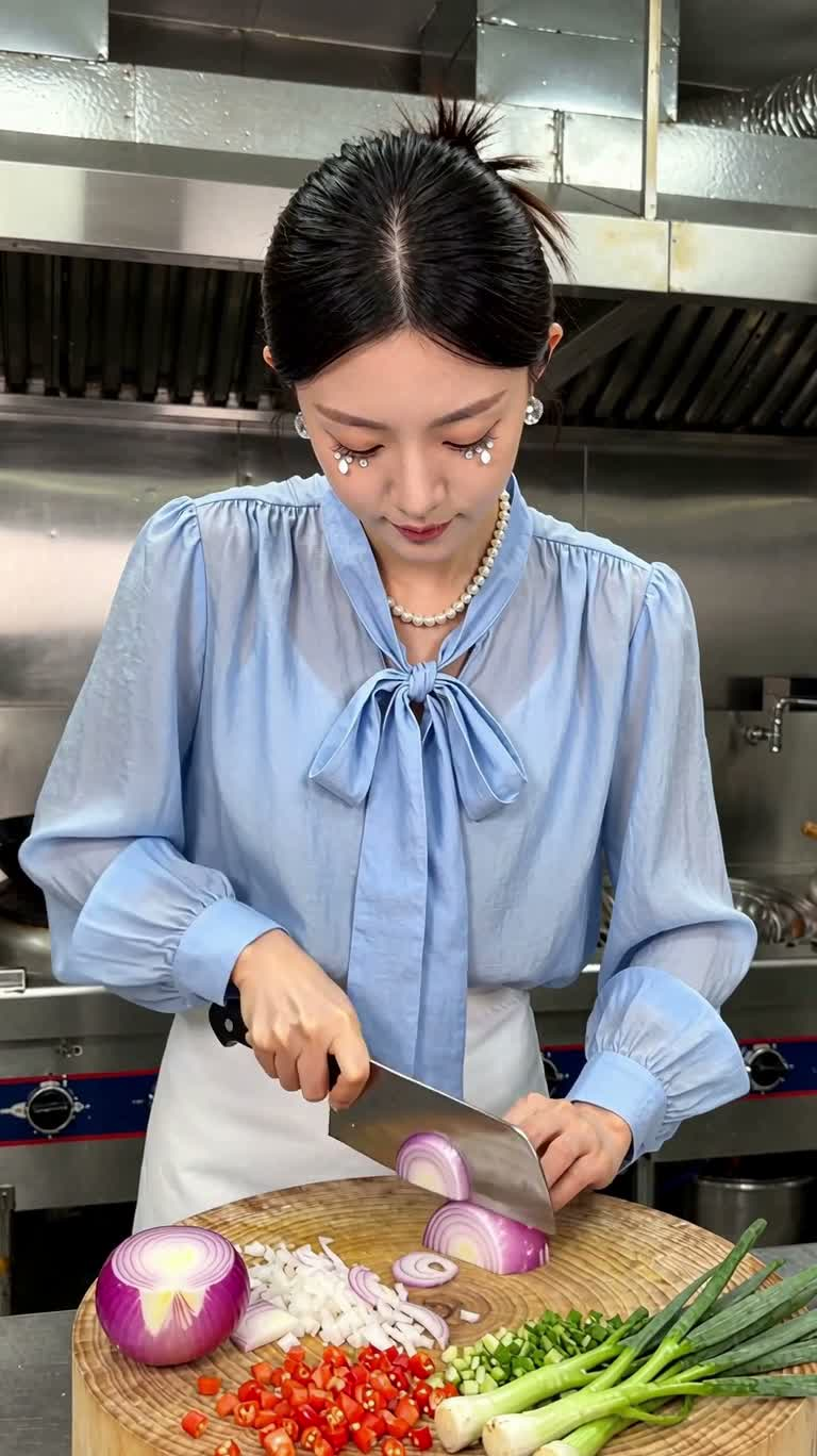 양파 손질에서 빛나는 접시까지 — AI video creation