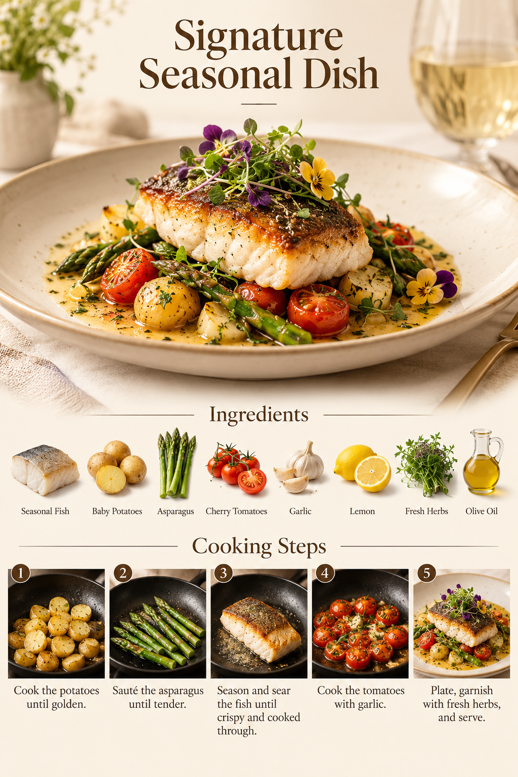 高级美食食谱海报设计 — AI image creation