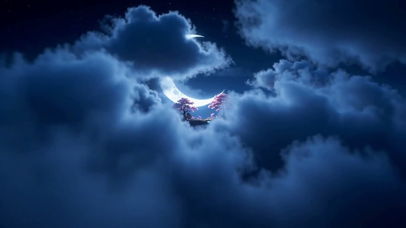 Moonlit Floating Island and the Lost Stars