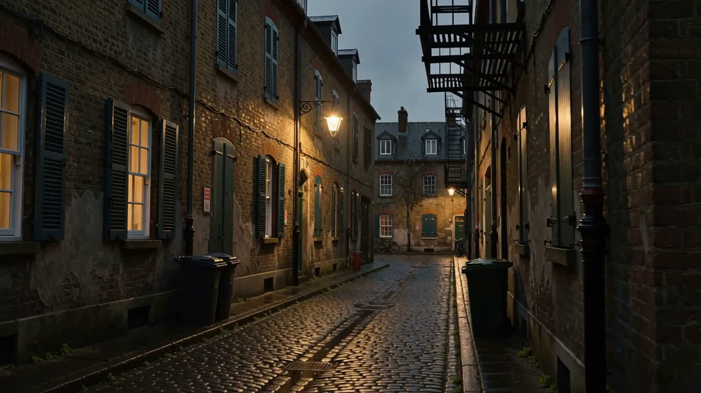 Quiet Alley on a Rainy Night — AI video creation