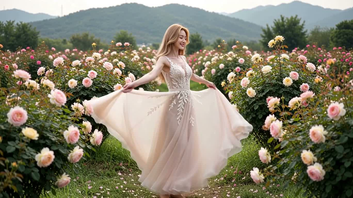 Curtsy in the Rose Garden