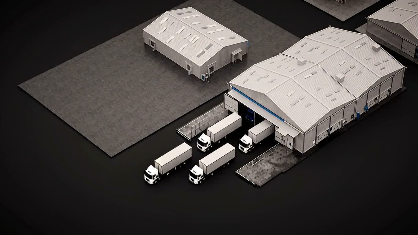 End-to-End Supply Chain Isometric Infographic