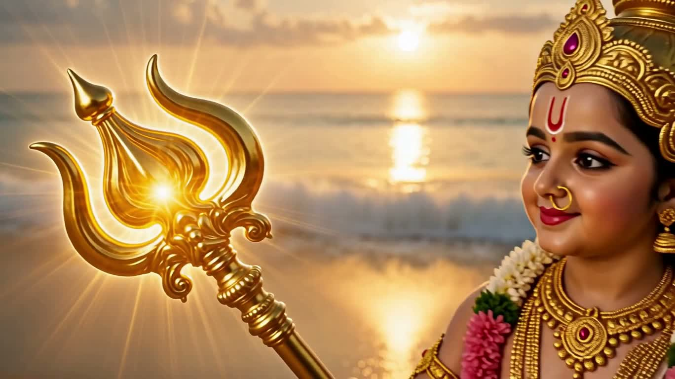 Murugan, thần đồng bên bờ biển — AI video creation