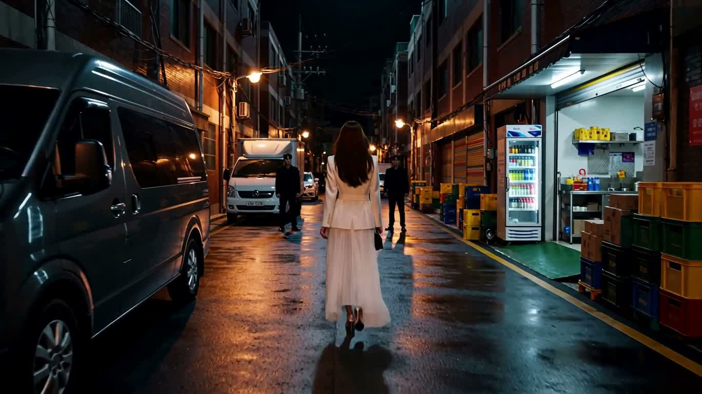 雨夜巷战与脱身 — AI video creation