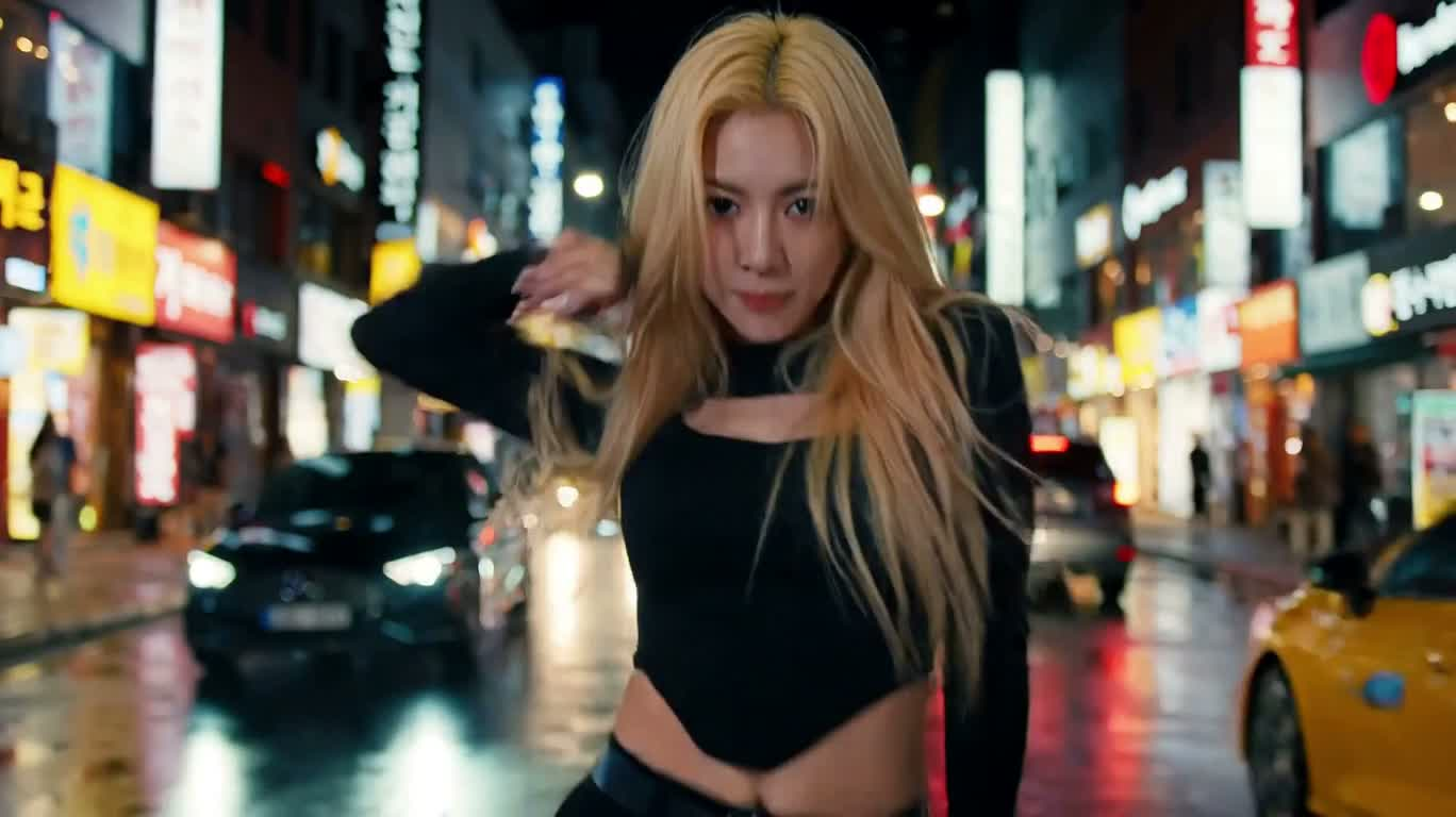 Điệu nhảy năm người trên sân thượng neon — AI video creation