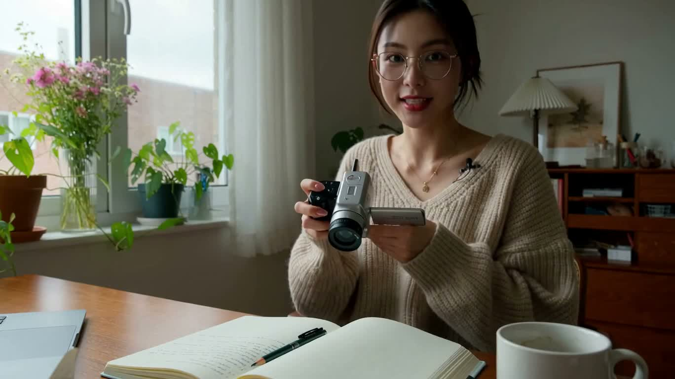 温馨晨间学习 vlog — AI video creation