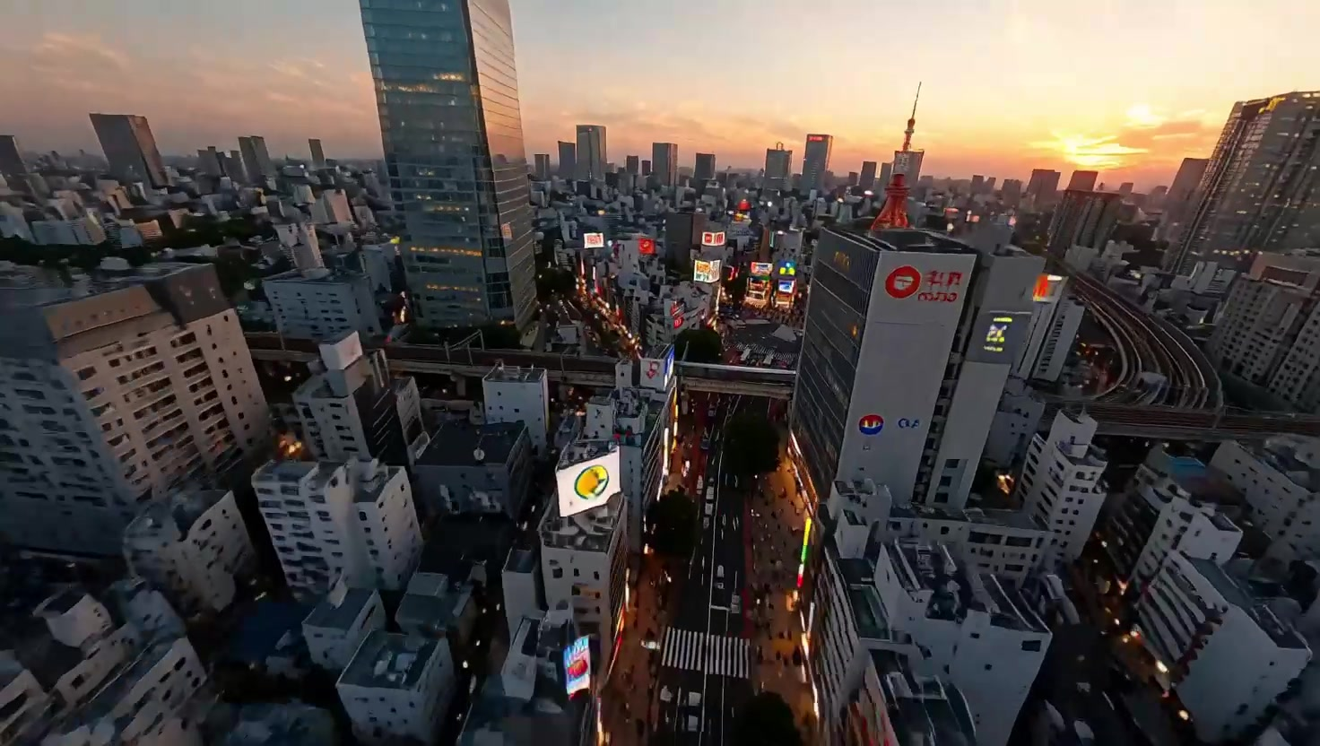 Tokyo Sunset Alley One-Take FPV