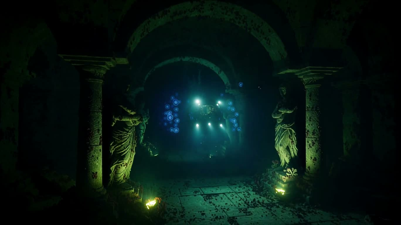 深海遗迹霓虹水母围航 — AI video creation
