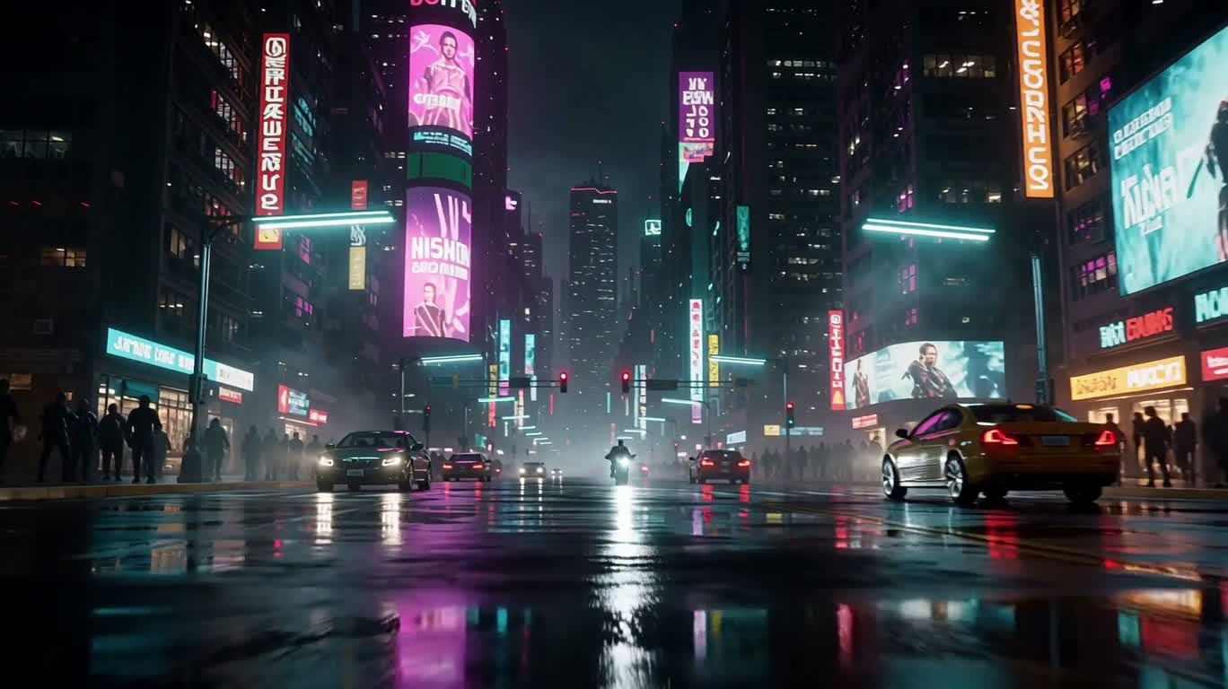 霓虹天穹：极速逃亡 — AI video creation