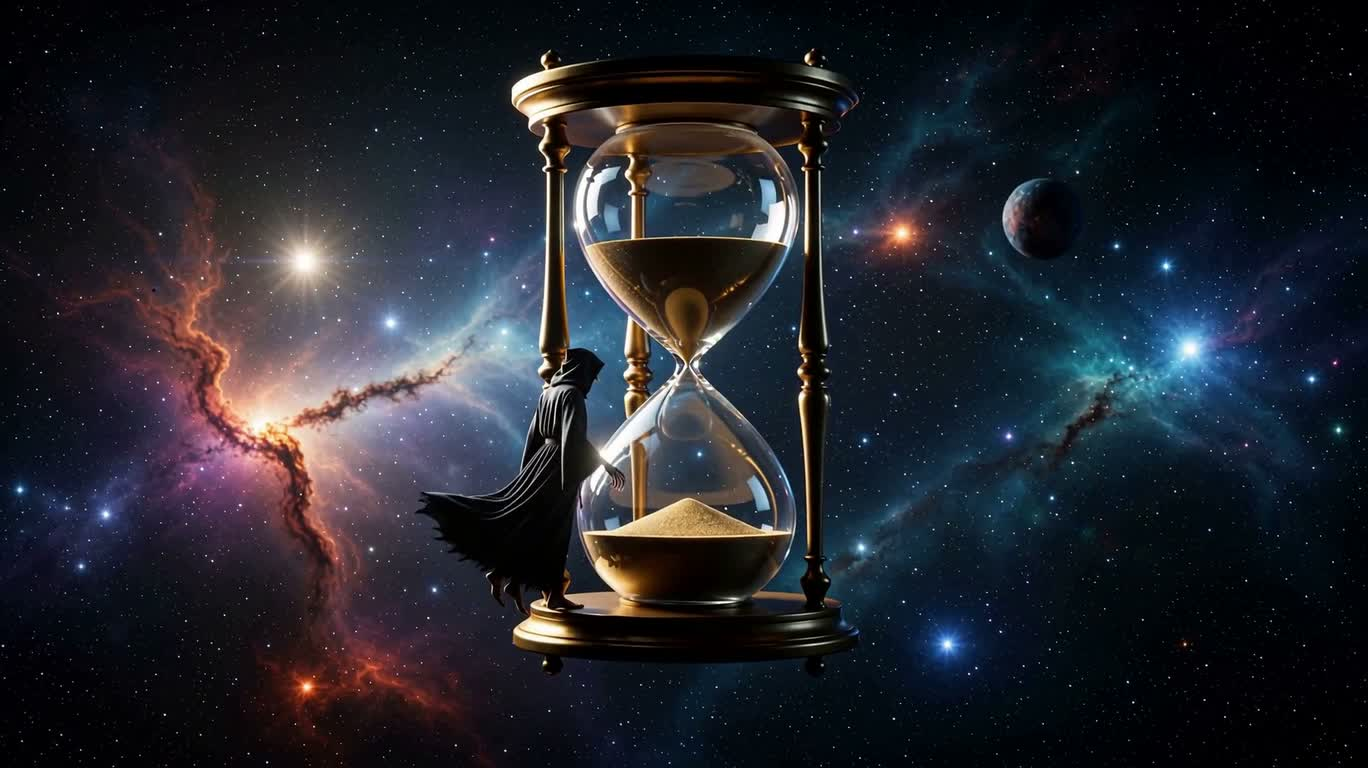 Le sablier cosmique et le regard de la mort
