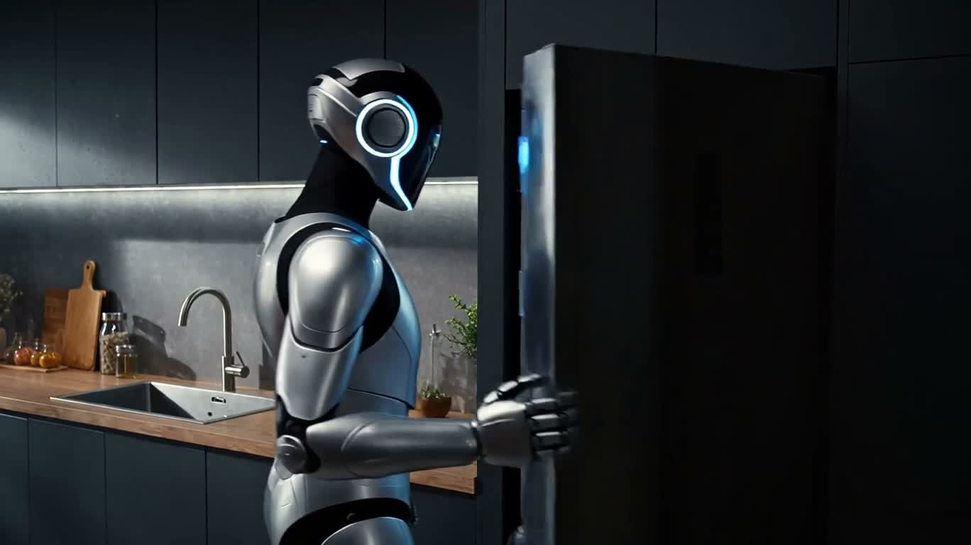 ロボットの朝食タイム