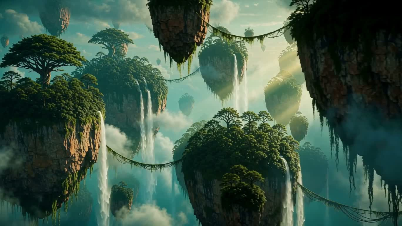 永恒浮岛秘境 — AI video creation