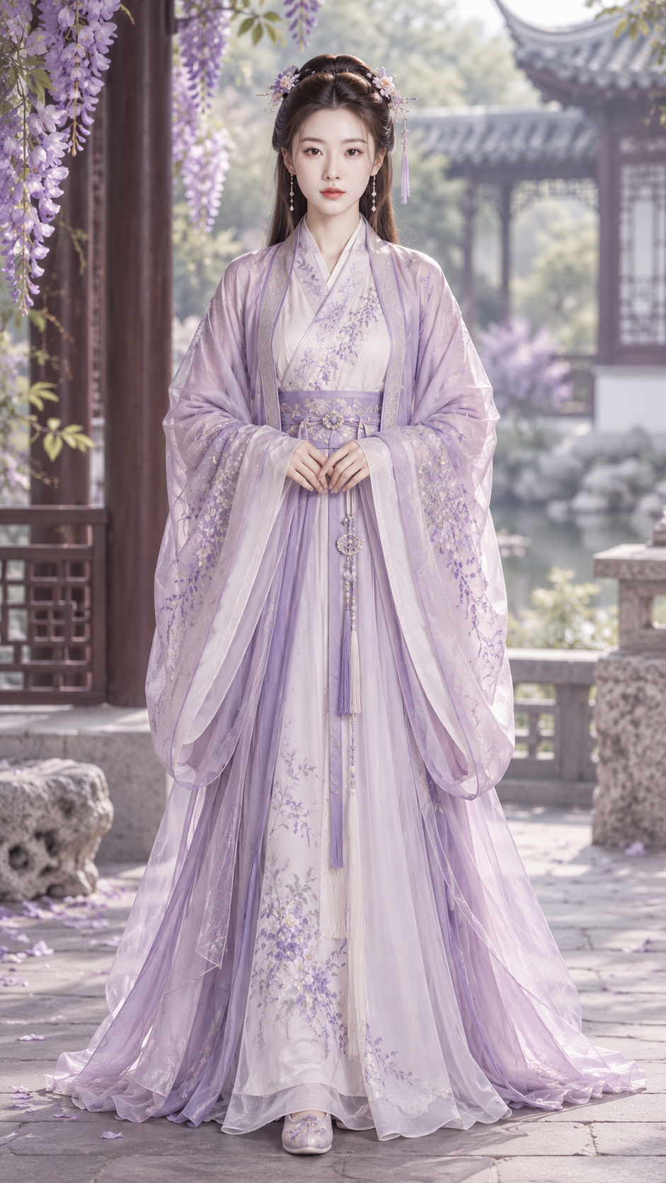 淡紫宋风汉服绝美网红 — AI image creation