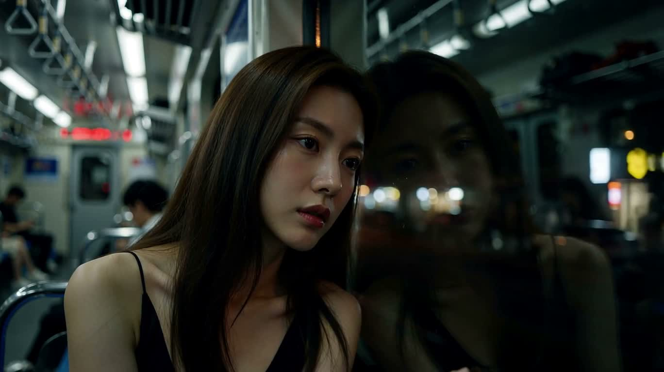 밤, 차창가에서