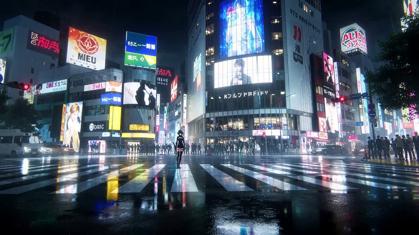 霓虹涩谷的浮刃决战 — AI video creation