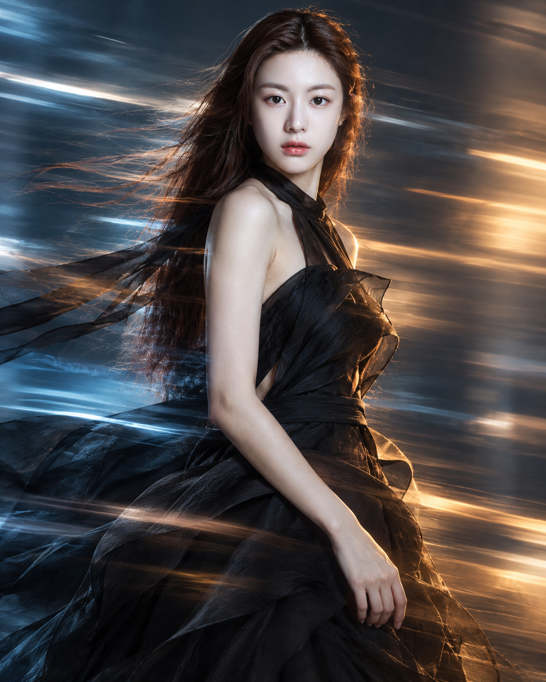 电影级动态模糊时尚人像 — AI image creation