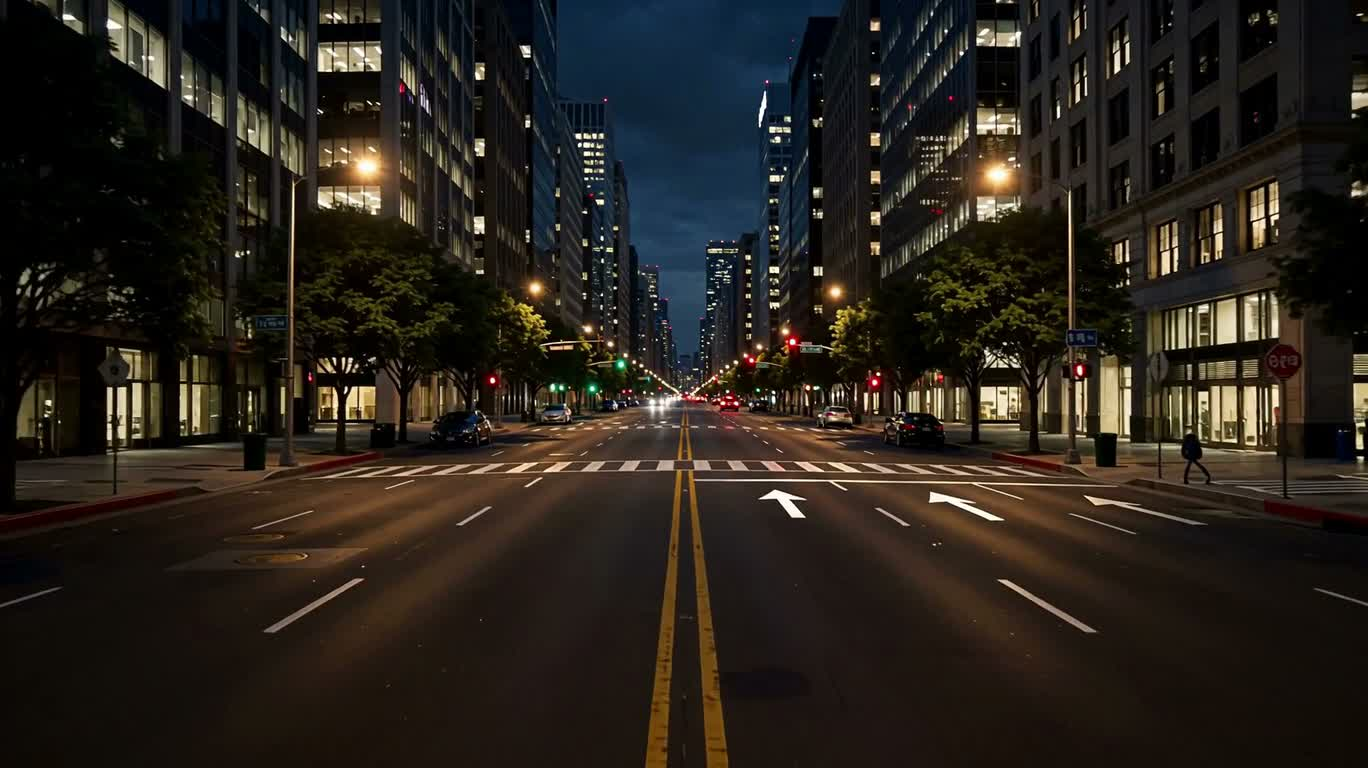 霓虹都市的觉醒巨树 — AI video creation
