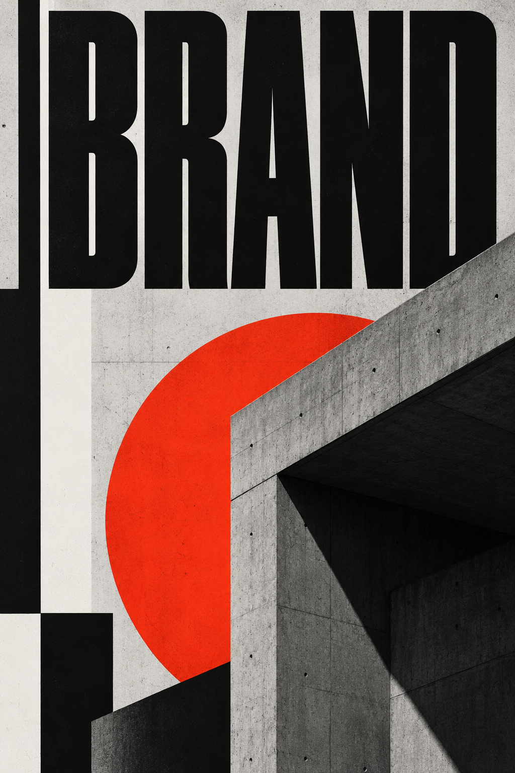 Brutalist brand poster
