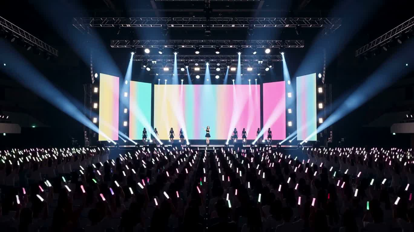 霓虹舞台的光之幻境 — AI video creation