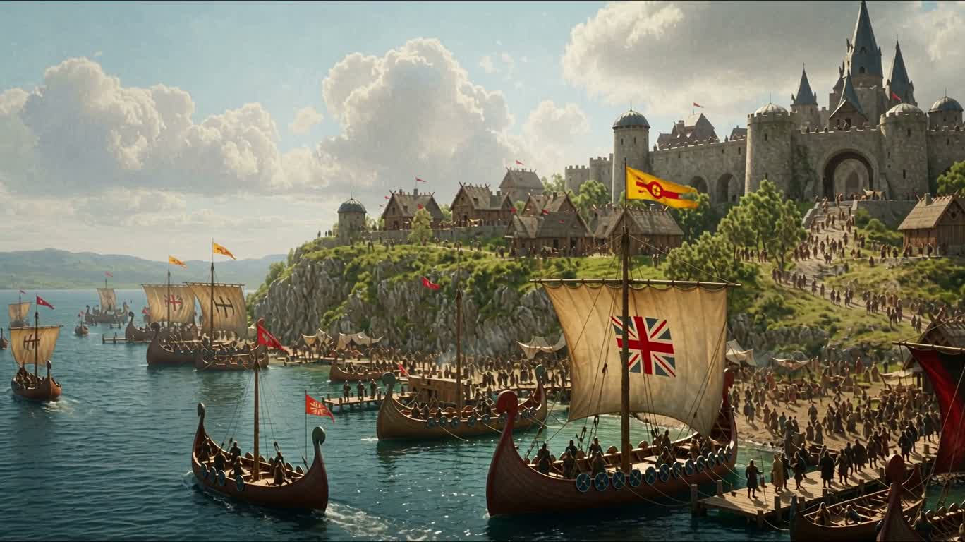 Summer Viking Harbor Town