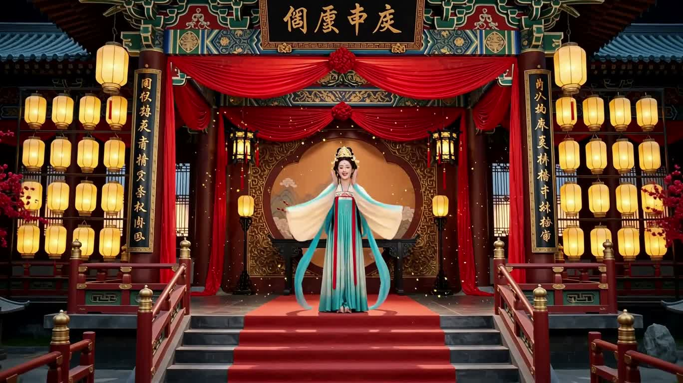 敦煌宫灯下的祥瑞歌舞 — AI video creation