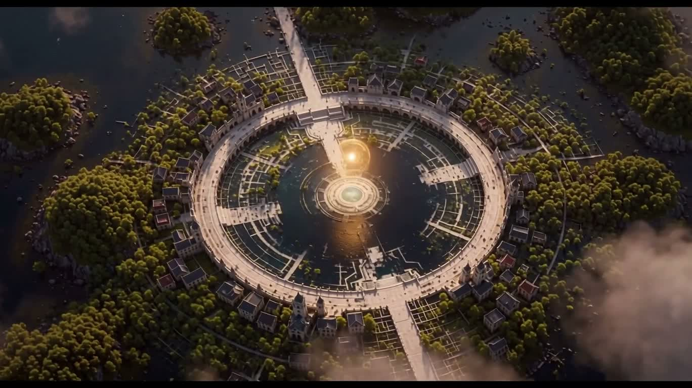 Surreal Oil Painting of Worldbuilding