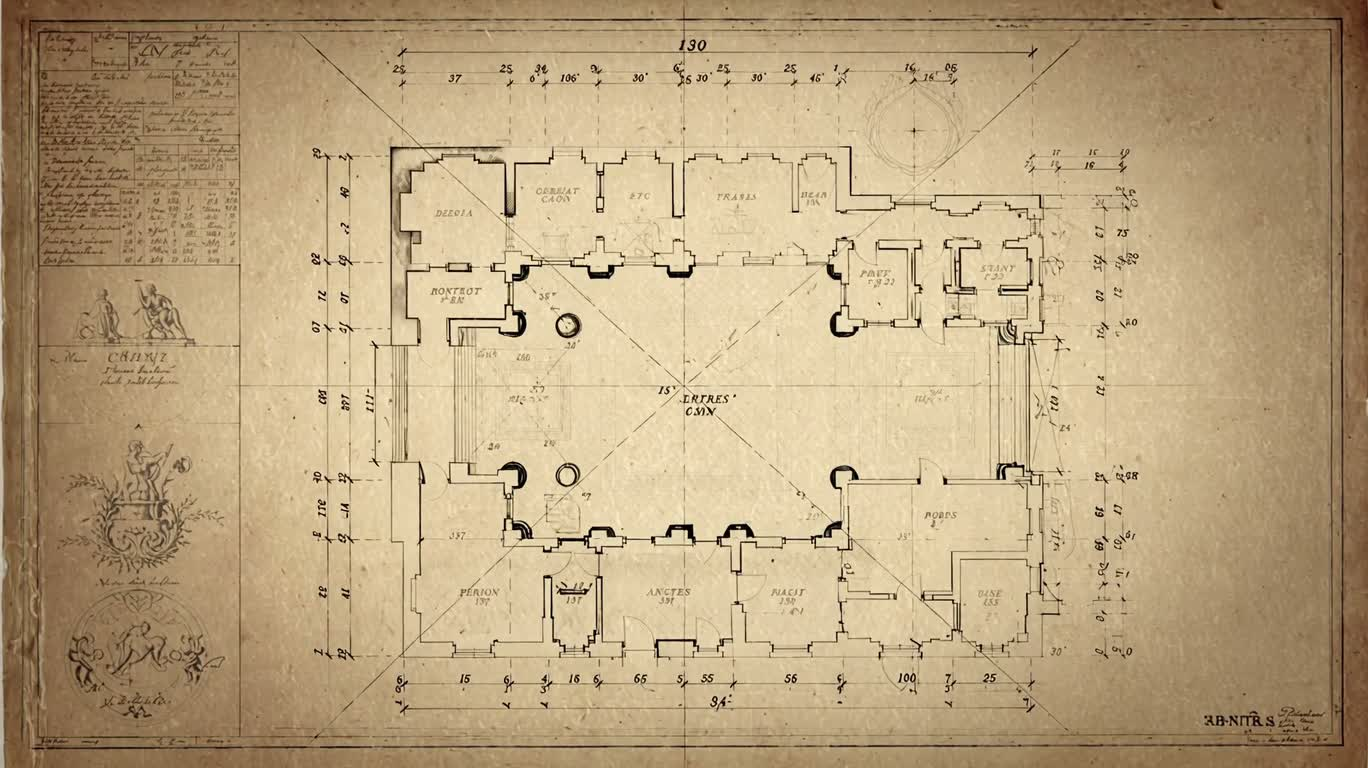 Plan d'une villa romaine antique — AI video creation