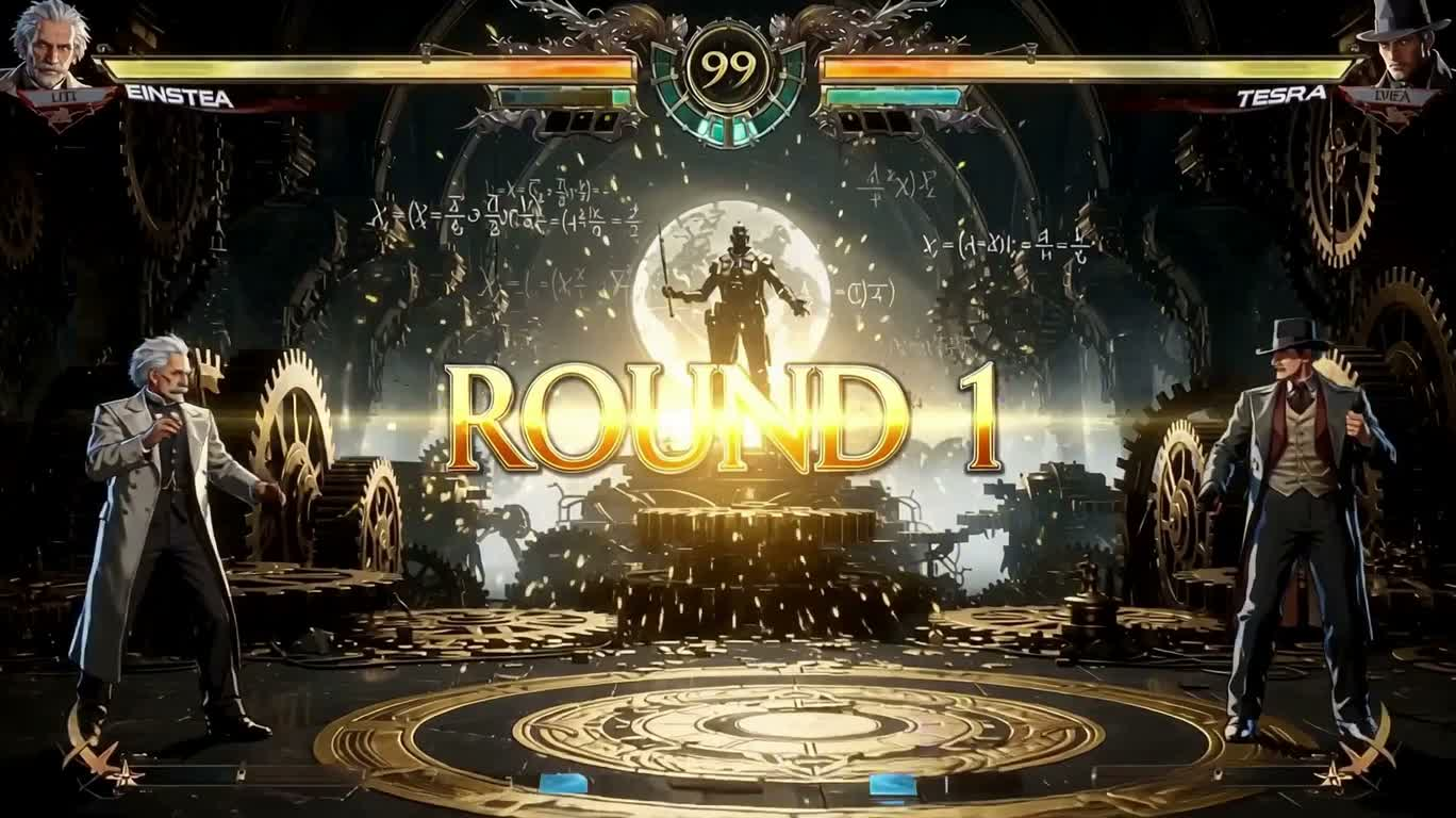 爱因斯坦对决特斯拉：理论碰撞 — AI video creation