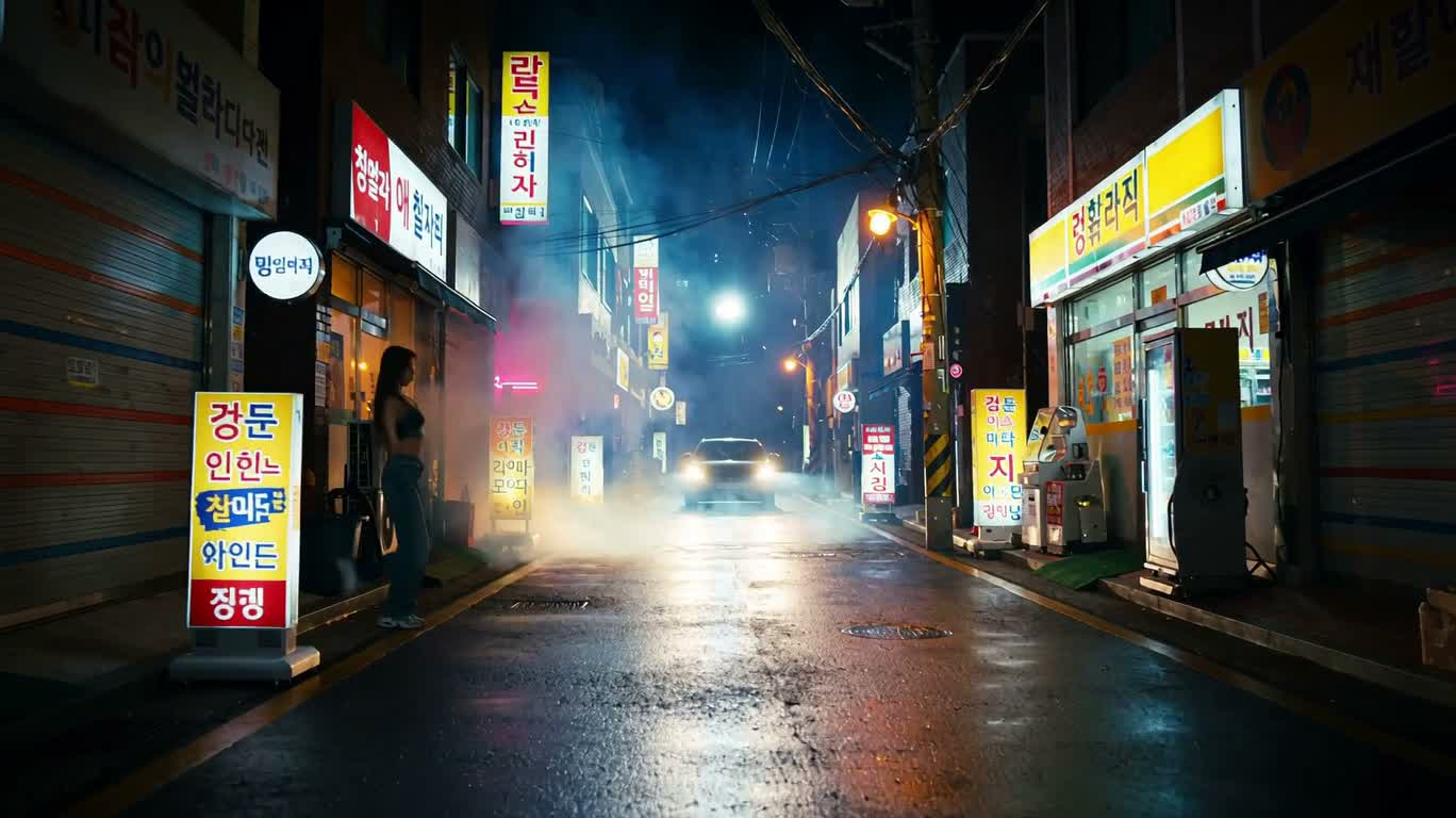 霓虹雨巷中的独舞 — AI video creation