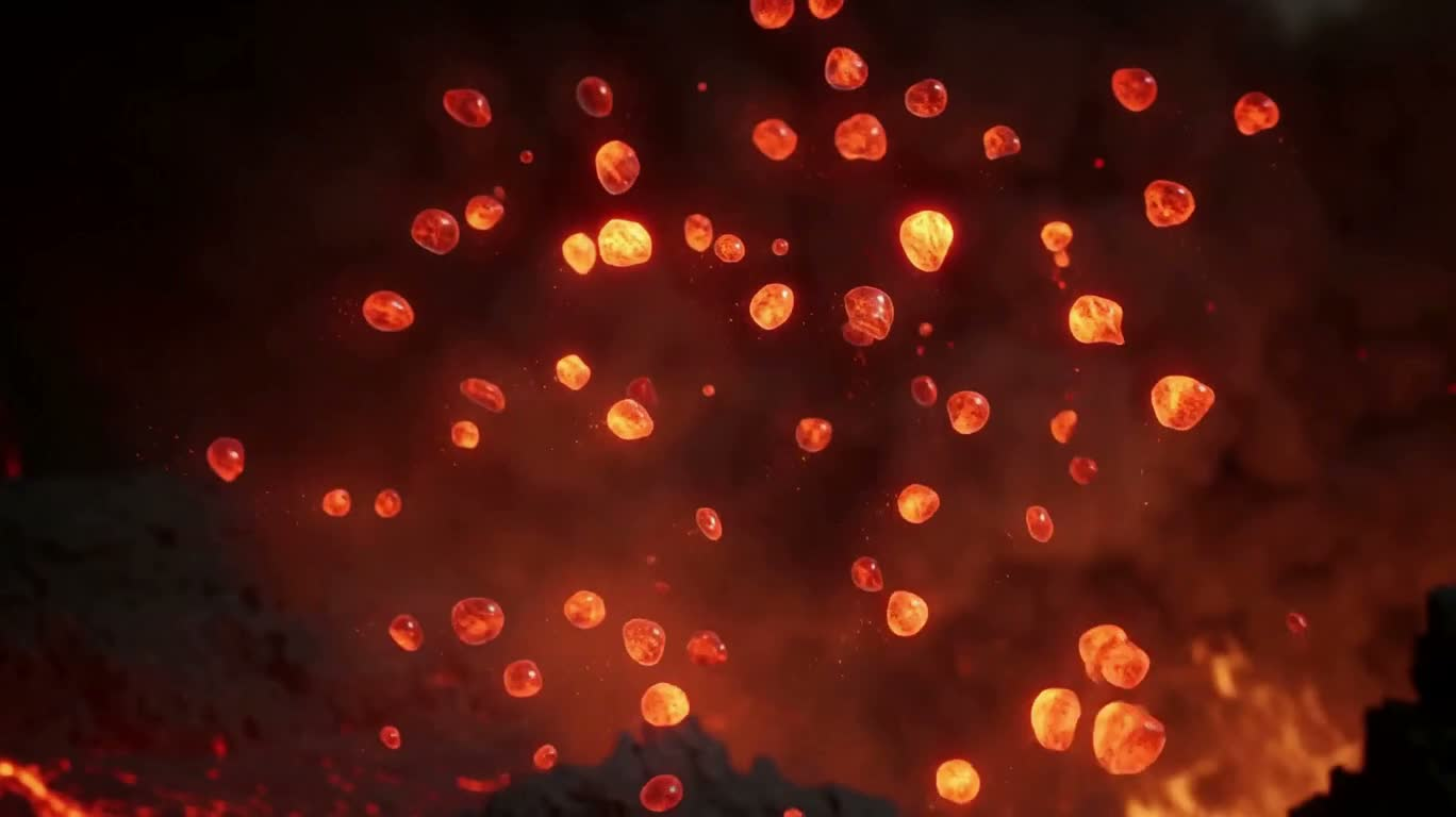熔岩巨龙的诞生与升腾 — AI video creation