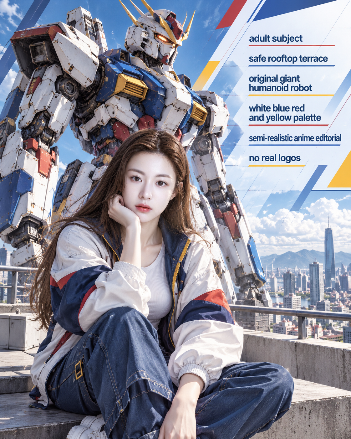 六条指定短语的原创机器人天台动漫社论 — AI image creation